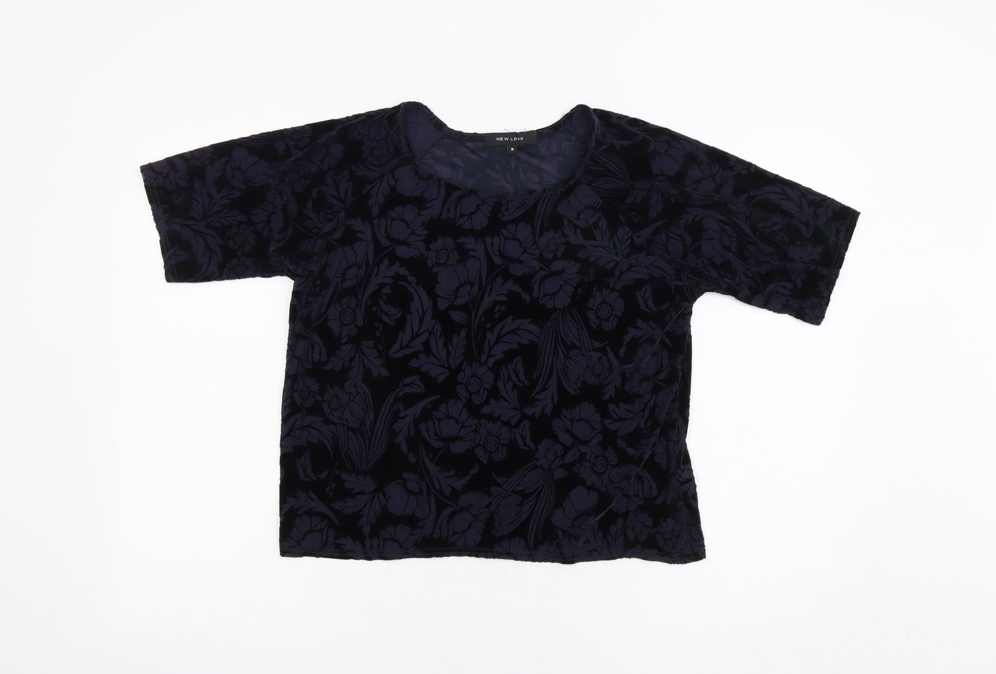 Womens UK Size 8 New Look Black Basic Blouse