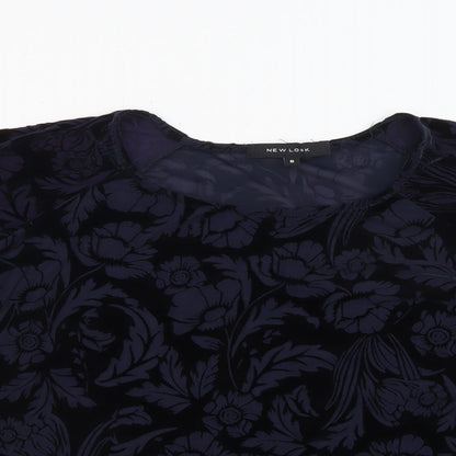 Womens UK Size 8 New Look Black Basic Blouse