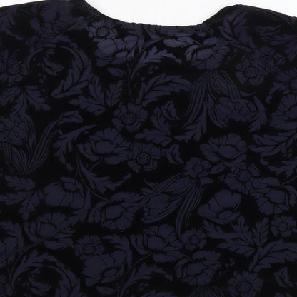 Womens UK Size 8 New Look Black Basic Blouse