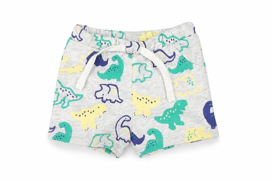 Marks and Spencer Boys Multicoloured Geometric Cotton Cropped Trousers Size 3-6 Months Drawstring - Dinosaur Print