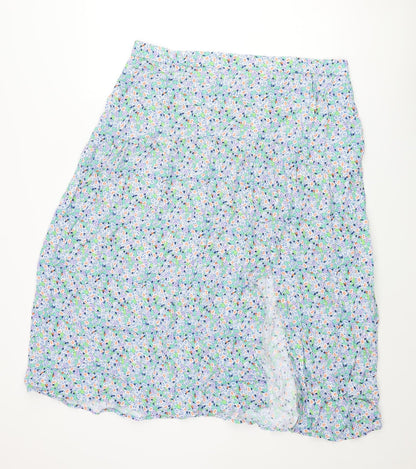 Marks and Spencer Womens Multicoloured Floral Viscose A-Line Skirt Size 20