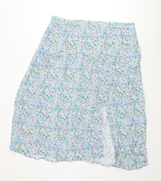 Marks and Spencer Womens Multicoloured Floral Viscose A-Line Skirt Size 20