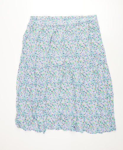 Marks and Spencer Womens Multicoloured Floral Viscose A-Line Skirt Size 20