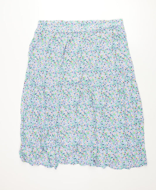 Marks and Spencer Womens Multicoloured Floral Viscose A-Line Skirt Size 20