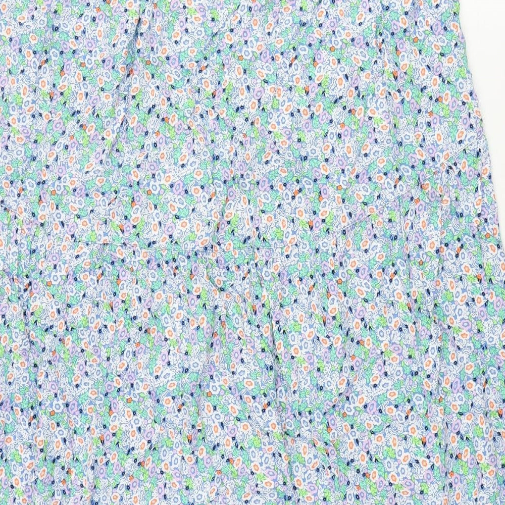 Marks and Spencer Womens Multicoloured Floral Viscose A-Line Skirt Size 20