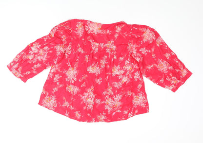 Womens UK Size XS Per Una Pink Basic Blouse