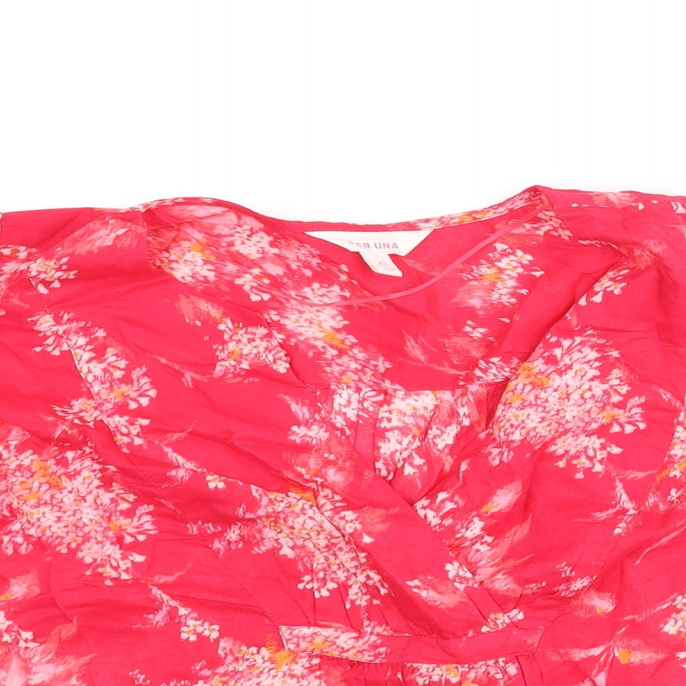 Womens UK Size XS Per Una Pink Basic Blouse