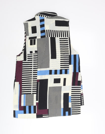 Womens UK Size 8 Topshop Multicoloured Basic Blouse
