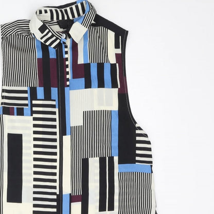 Womens UK Size 8 Topshop Multicoloured Basic Blouse
