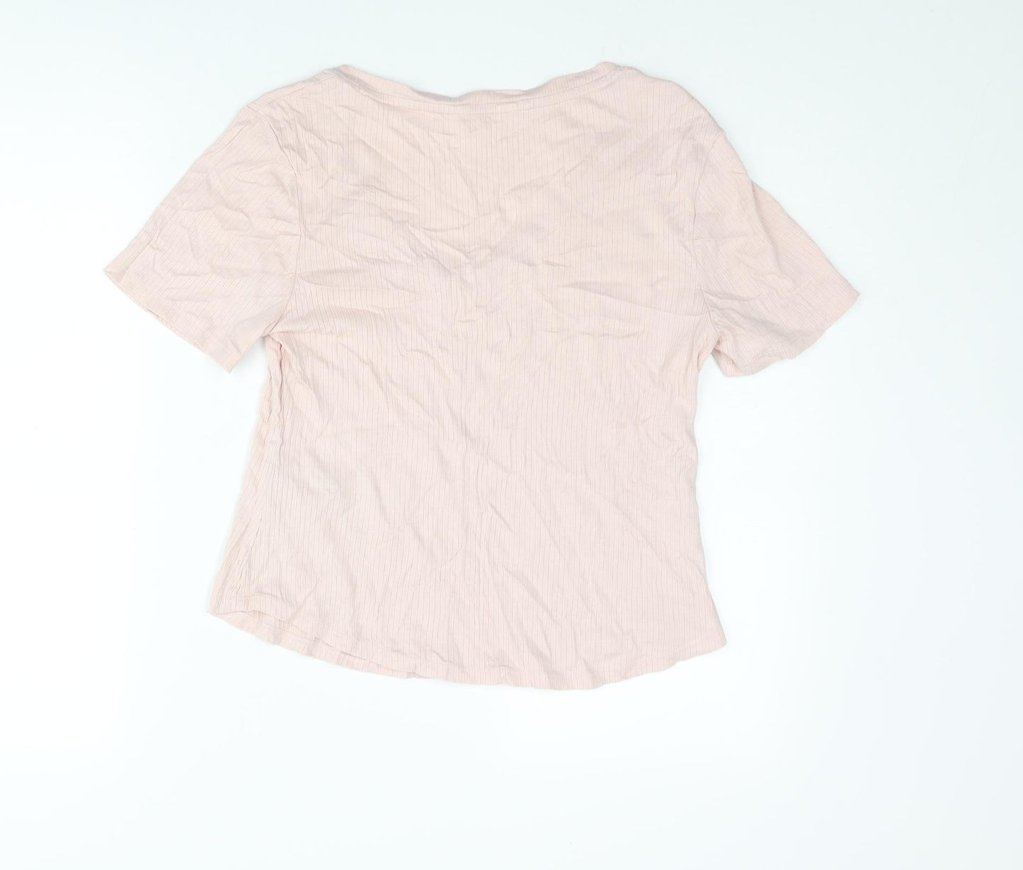 Womens UK Size M Marks and Spencer Pink Basic T-Shirt
