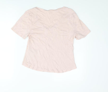 Womens UK Size M Marks and Spencer Pink Basic T-Shirt