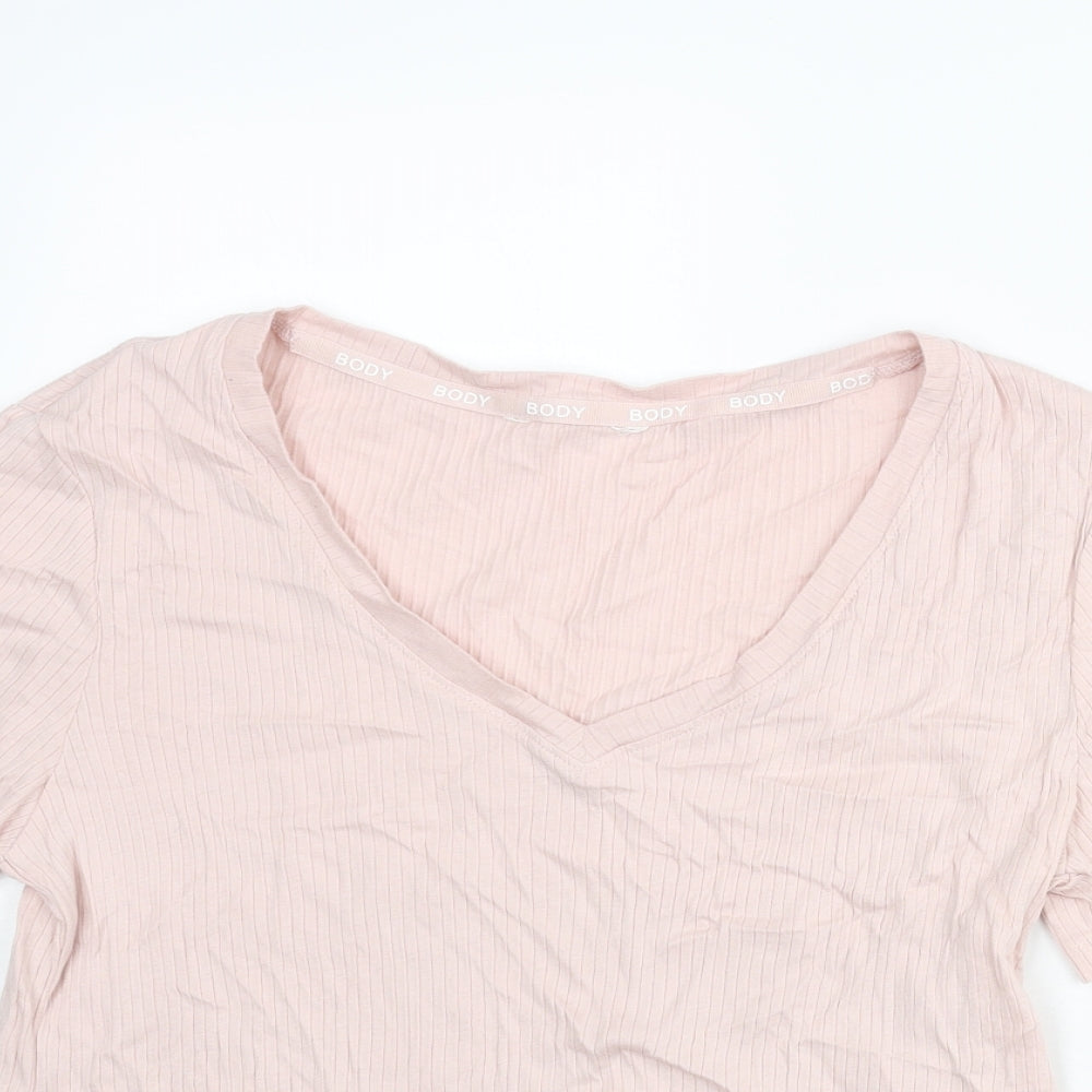 Womens UK Size M Marks and Spencer Pink Basic T-Shirt