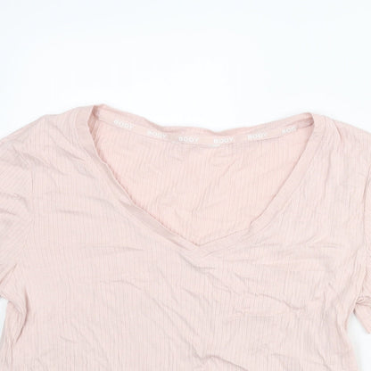 Womens UK Size M Marks and Spencer Pink Basic T-Shirt