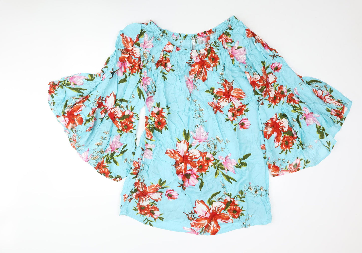 Womens UK Size M bonprix Blue Tunic Blouse