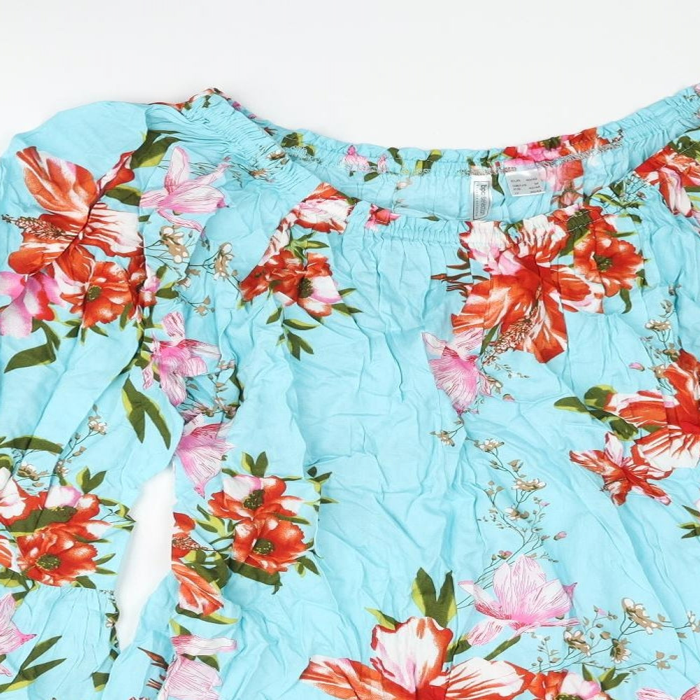 Womens UK Size M bonprix Blue Tunic Blouse