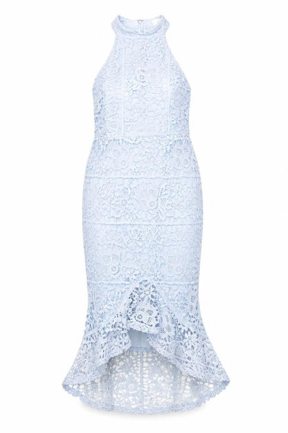Missguided Womens Blue Polyester Mermaid Size 8 Round Neck Zip