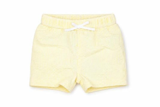 Marks and Boys Yellow Striped Polyester Cropped Trousers Size 6-9 Months Drawstring - Swim Shorts