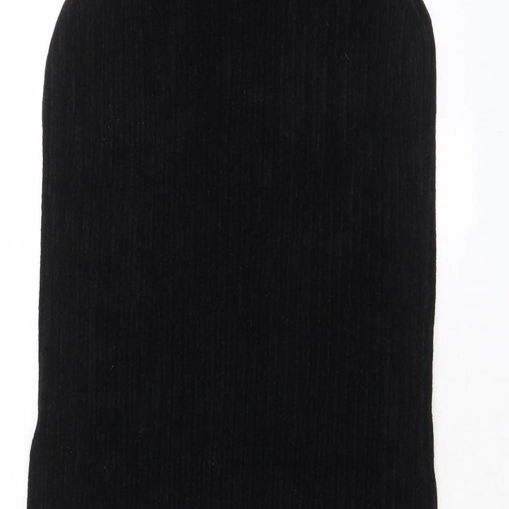 Fathi Womens Black Viscose Tank Dress Size S Scoop Neck Pullover