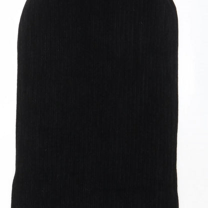 Fathi Womens Black Viscose Tank Dress Size S Scoop Neck Pullover