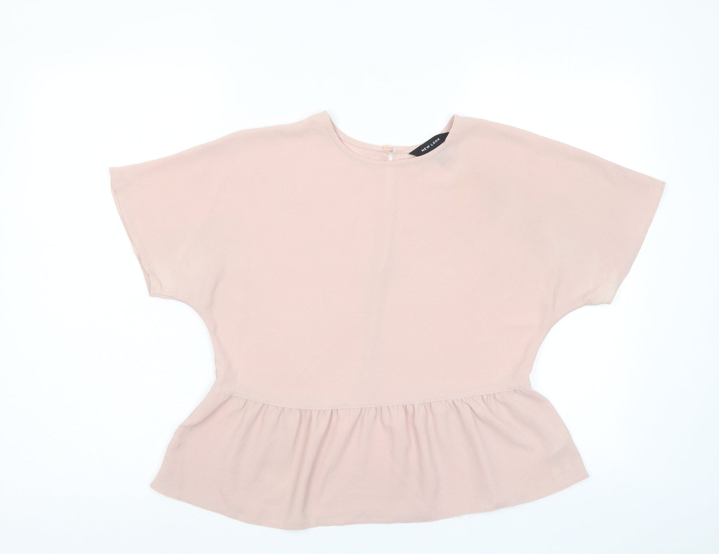 Womens UK Size 8 New Look Pink Basic T-Shirt