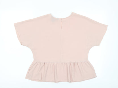 Womens UK Size 8 New Look Pink Basic T-Shirt