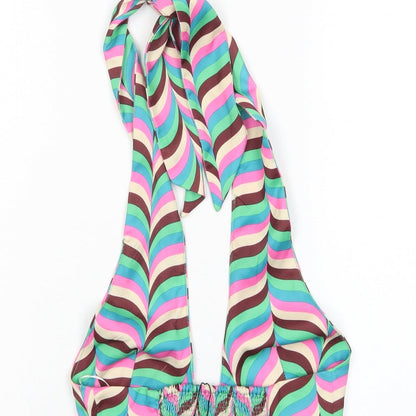 Womens UK Size XS Zara Multicoloured Cropped Tank