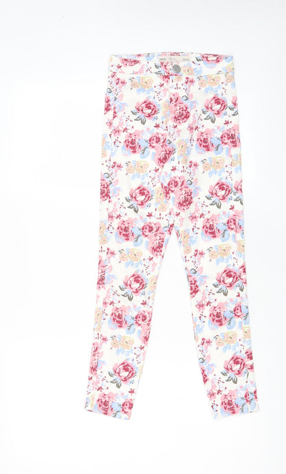 ASOS Womens Multicoloured Cotton Skinny Jeans Size 24 in L26 in Regular Zip - Pockets