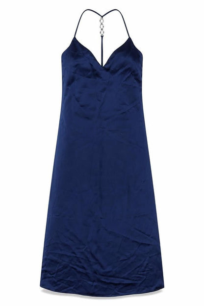 Zara Womens Blue Polyester A-Line Size S Halter Pullover
