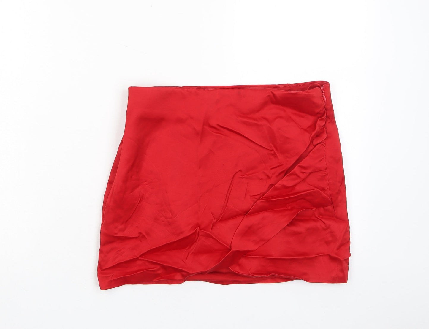 Womens UK Size S Zara Wrap Satin Skirt