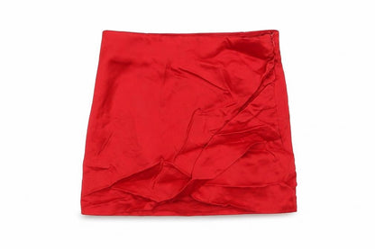Womens UK Size S Zara Wrap Satin Skirt
