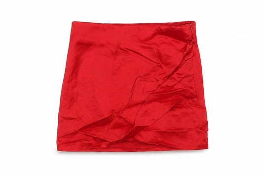 Womens UK Size S Zara Wrap Satin Skirt