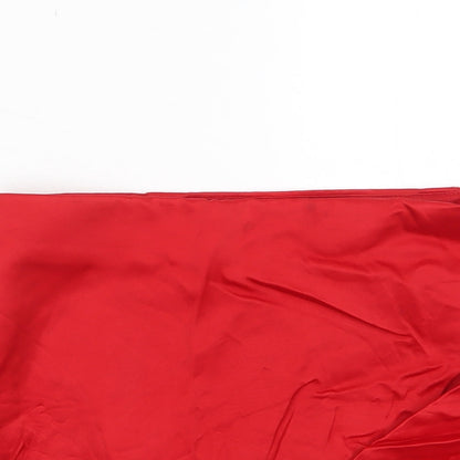 Womens UK Size S Zara Wrap Satin Skirt