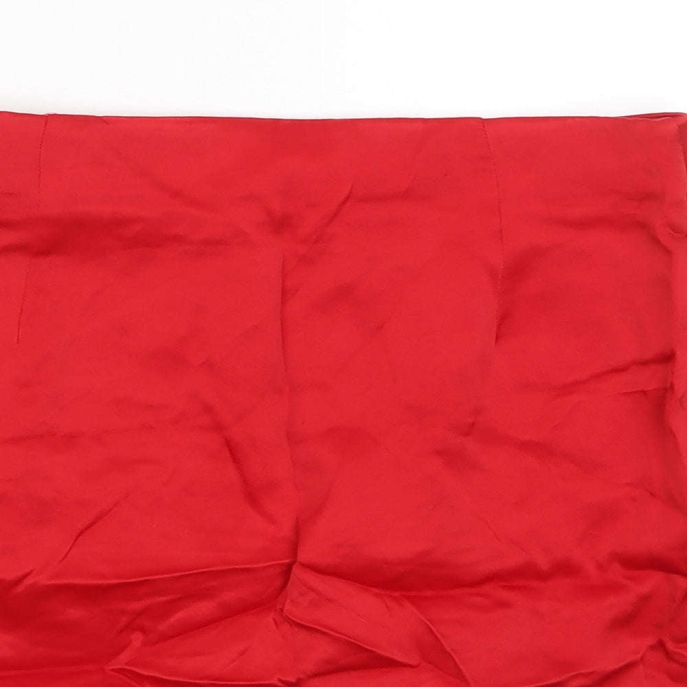 Womens UK Size S Zara Wrap Satin Skirt