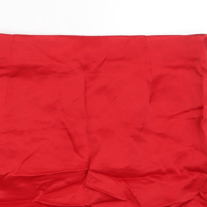 Womens UK Size S Zara Wrap Satin Skirt
