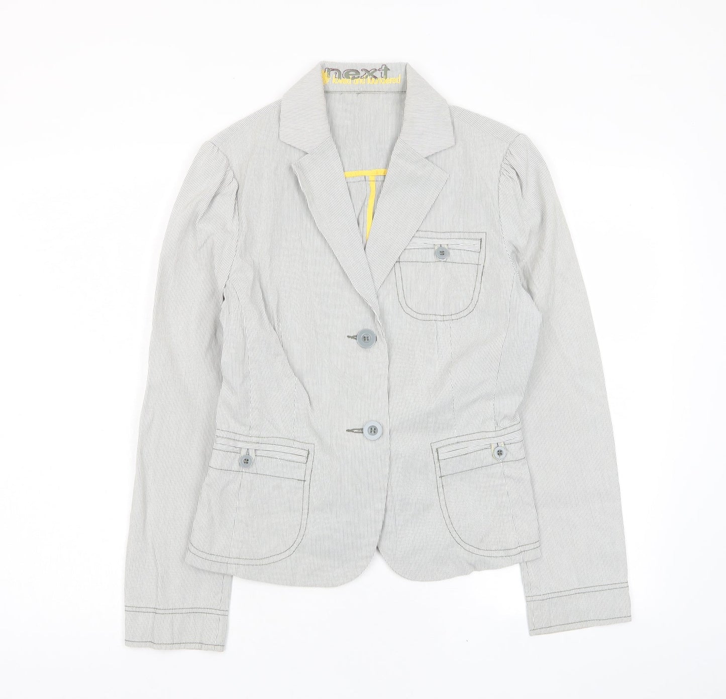 Womens UK Size 12 NEXT Grey Biker Coat