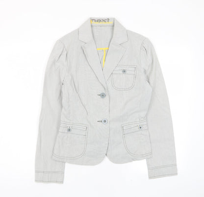 Womens UK Size 12 NEXT Grey Biker Coat