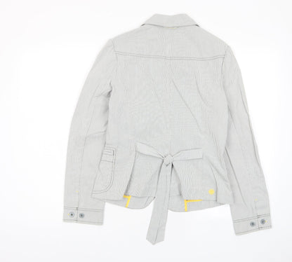 Womens UK Size 12 NEXT Grey Biker Coat