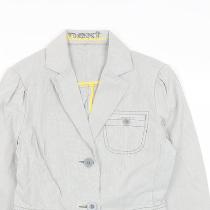 Womens UK Size 12 NEXT Grey Biker Coat