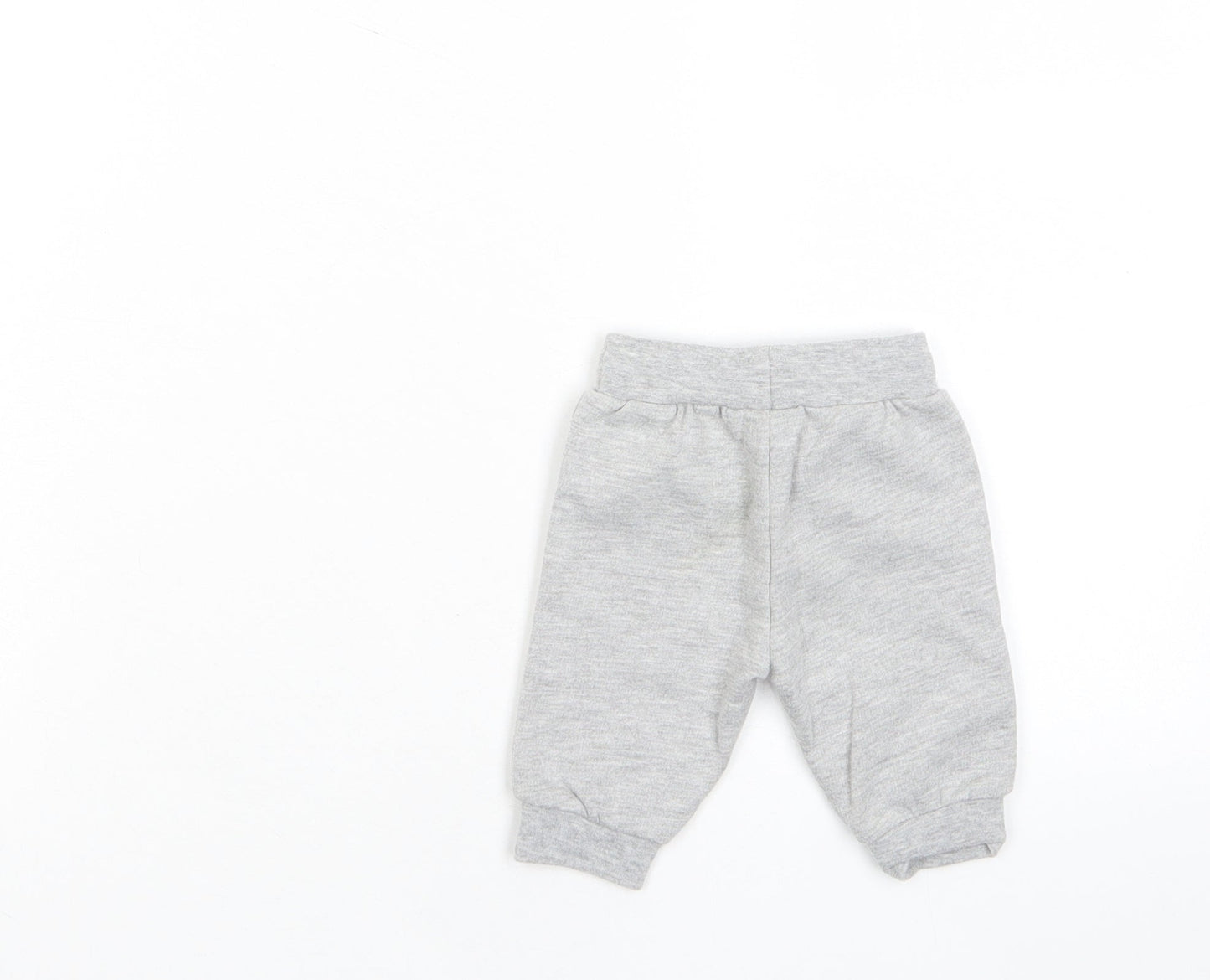 Disney Boys Grey Polyester Jogger Trousers Size 0-3 Months Drawstring - Pockets