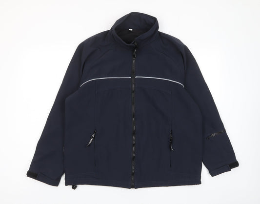 Windstopper Mens Blue Jacket Size L Zip - Zip Pockets