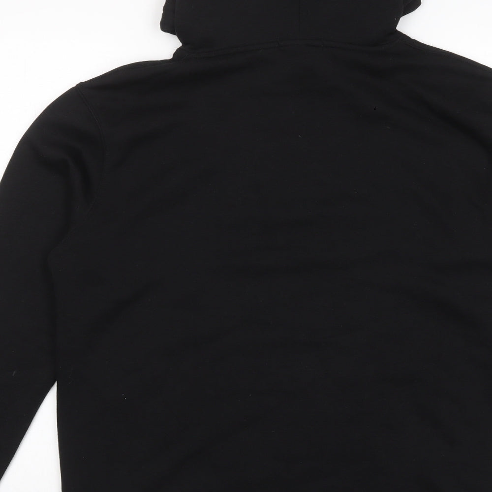 PRETTYLITTLETHING Womens Black Cotton Pullover Hoodie Size S Pullover - Pockets