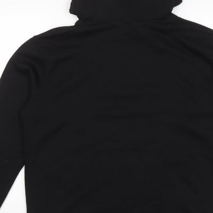 PRETTYLITTLETHING Womens Black Cotton Pullover Hoodie Size S Pullover - Pockets
