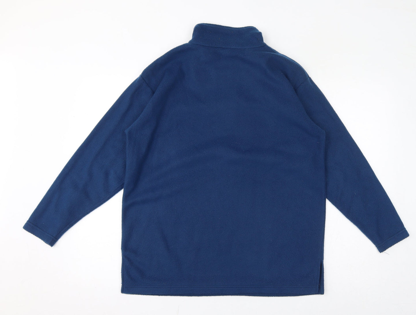 Damart Womens Blue Polyester Pullover Sweatshirt Size M Pullover - Embroidered Leaf