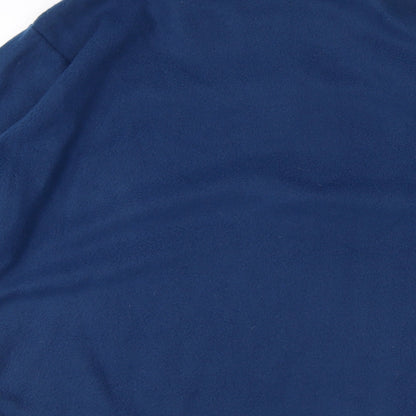 Damart Womens Blue Polyester Pullover Sweatshirt Size M Pullover - Embroidered Leaf