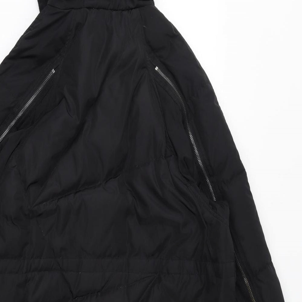 La Babité Womens Black Quilted Coat Size S Zip