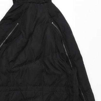 La Babité Womens Black Quilted Coat Size S Zip