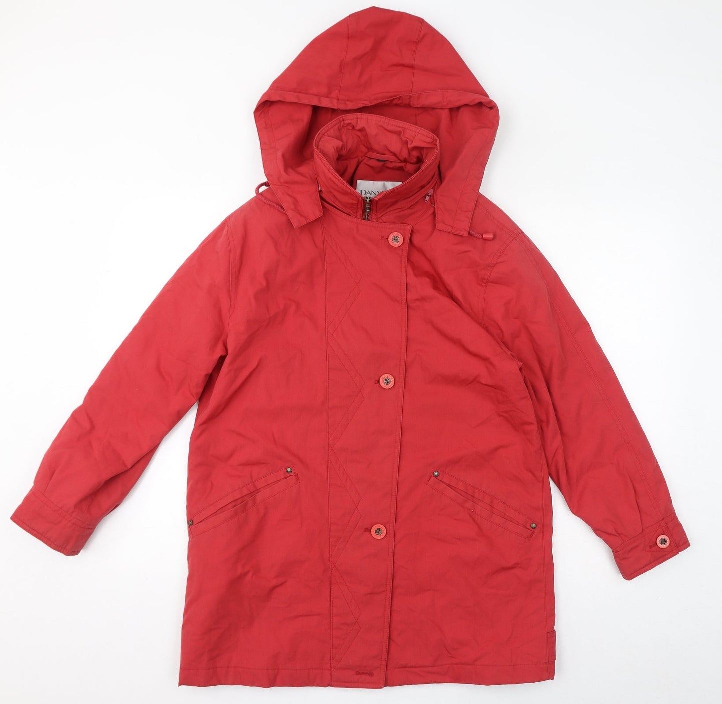 Womens UK Size S Dannimac Red Rain Coat
