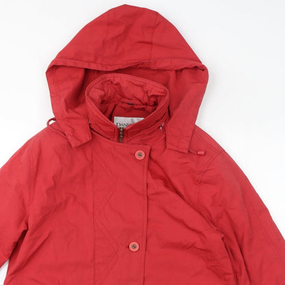 Womens UK Size S Dannimac Red Rain Coat