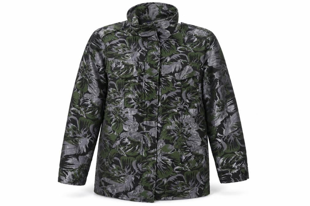 Next Womens Black Floral Jacket Size 12 Zip