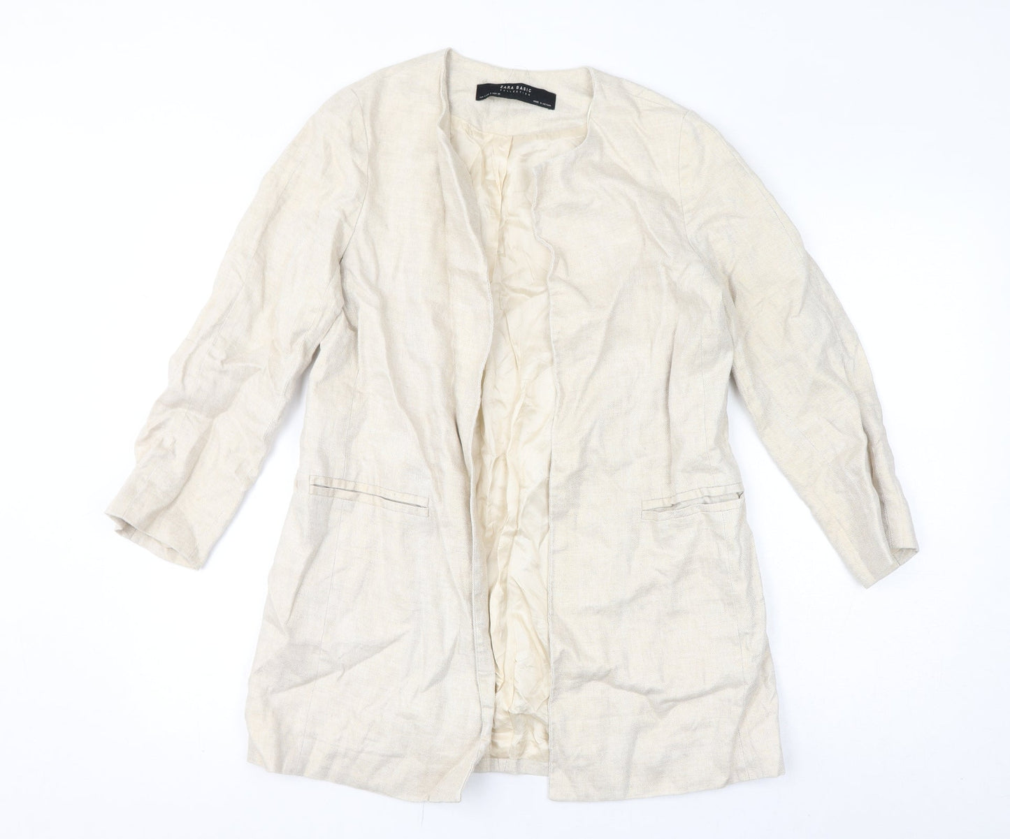 Womens UK Size S Zara Ivory Jacket